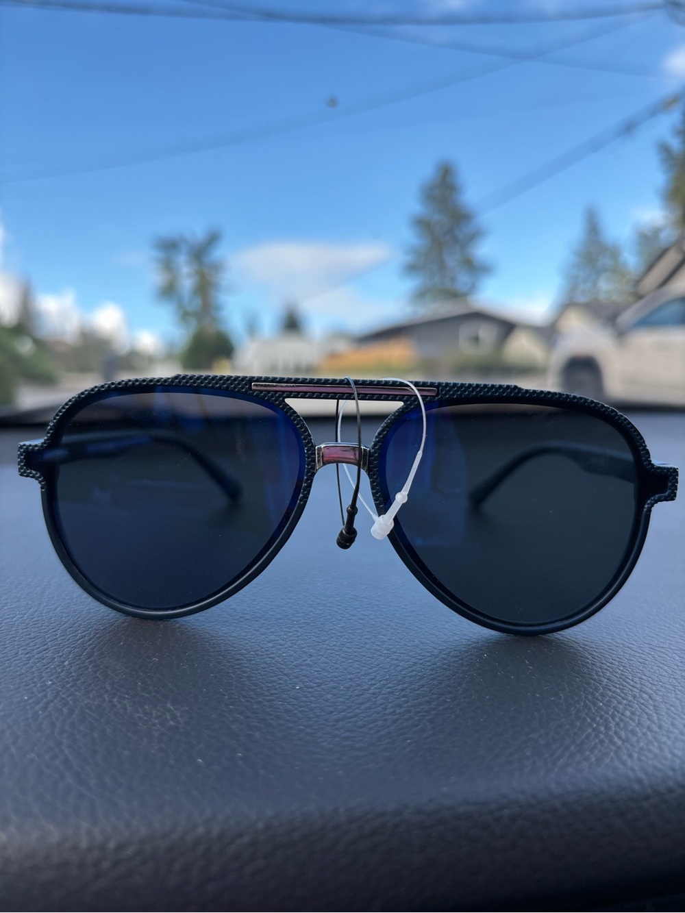 Aviators with Blue-Tinted Lenses